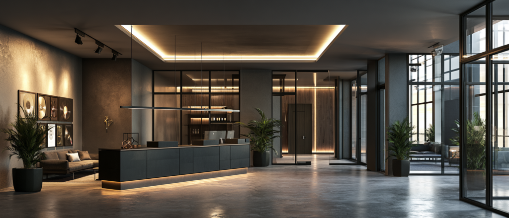 bernymayr realistic reception lobby of a professional music l bfdddfd3 84ee 4f34 b920 3840b58fde8f 1